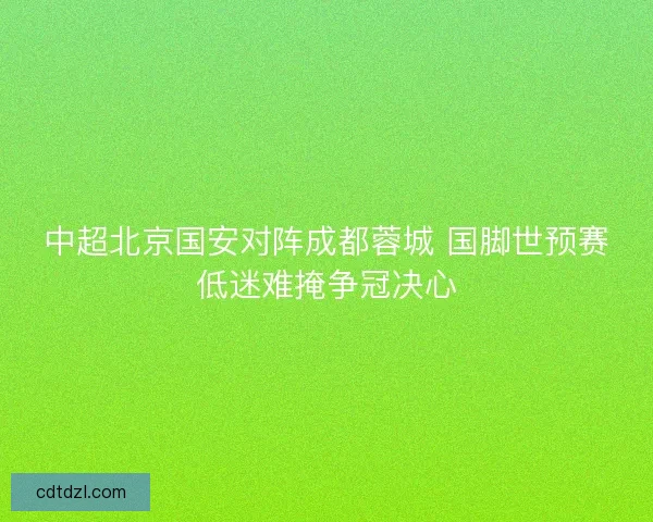 中超北京国安对阵成都蓉城 国脚世预赛低迷难掩争冠决心