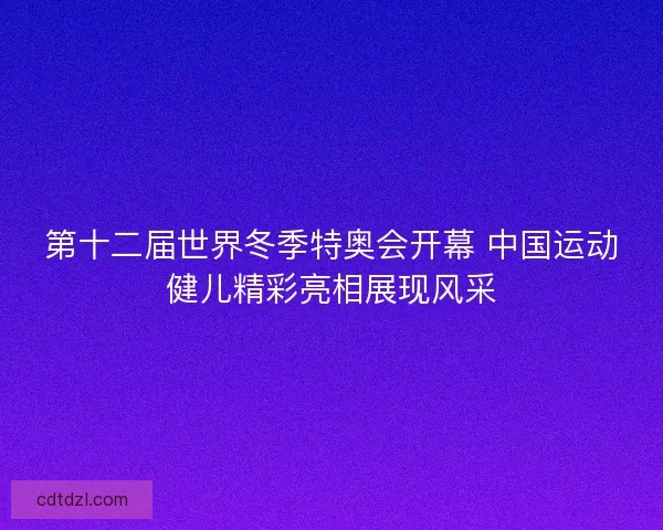 第十二届世界冬季特奥会开幕 中国运动健儿精彩亮相展现风采